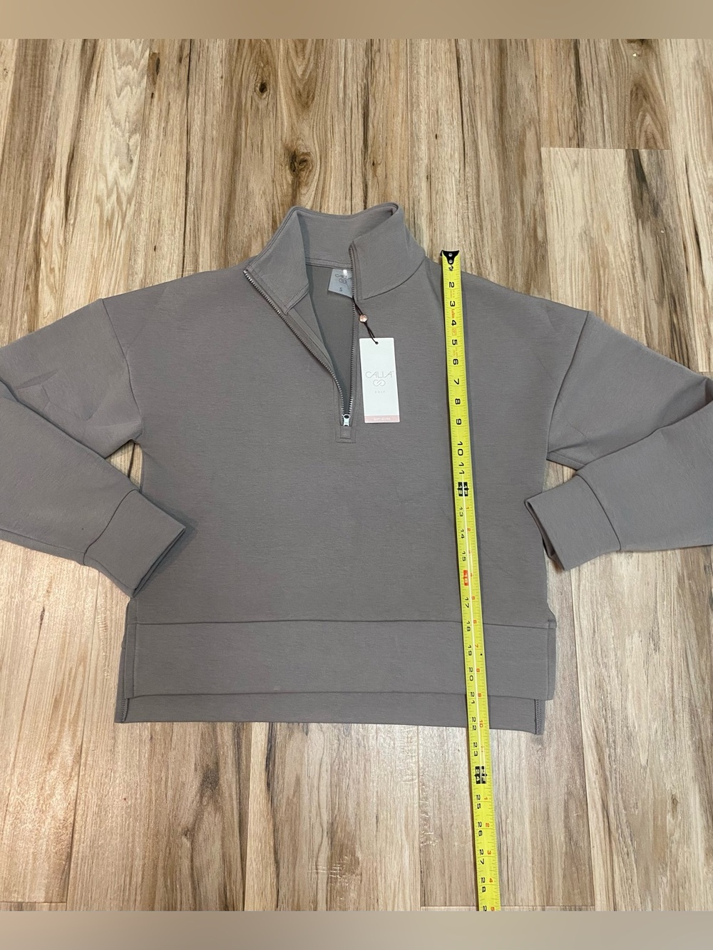 CALIA NWT GOLF SOFT SCUBA 1/4
ZIP SWEATSHIRT PULLOVER TAN MOCHA WOMENS SZ SMALL - Picture 4 of 10